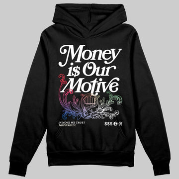 Jordan 11 Retro 285 Atlanta DopeSkill Hoodie Sweatshirt Money Is Our Motive Typo Graphic Streetwear - Black