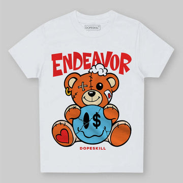Orange, Black and White Sneakers DopeSkill Toddler Kids T-shirt Endeavor Graphic Streetwear - WHite