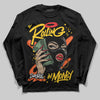 Yellow Sneakers DopeSkill Long Sleeve T-Shirt Rolling in Money Graphic Streetwear - Black