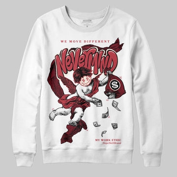 Jordan 4 “Sierra Red" DopeSkill Sweatshirt Nevermind Graphic Streetwear - White