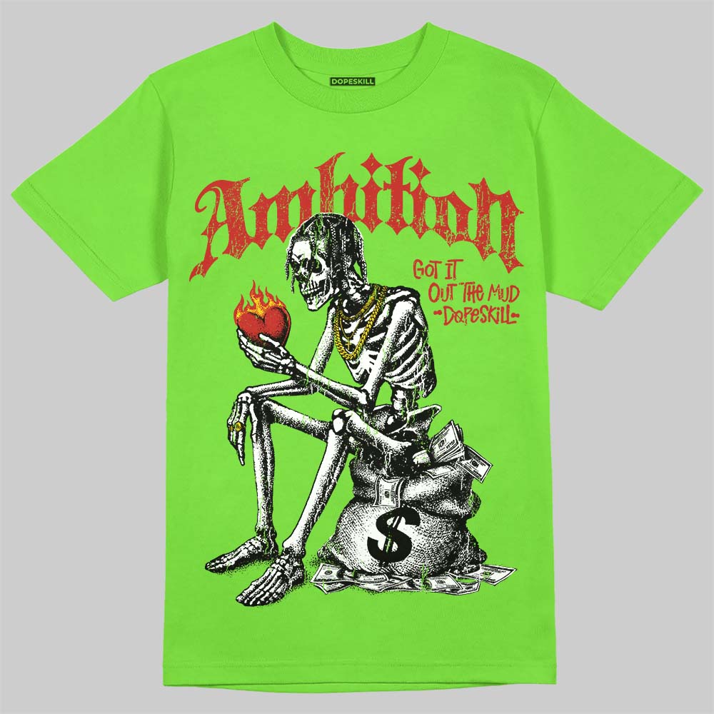 Neon Green Sneakers DopeSkill T-Shirt Ambition Graphic Streetwear - Lime