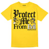 Jordan 6 “Yellow Ochre” DopeSkill Yellow T-Shirt Protect Me From Evil Graphic Streetwear