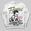 Jordan 5 “Luminous Green” DopeSkill Long Sleeve T-Shirt Flexin' Graphic Streetwear - White