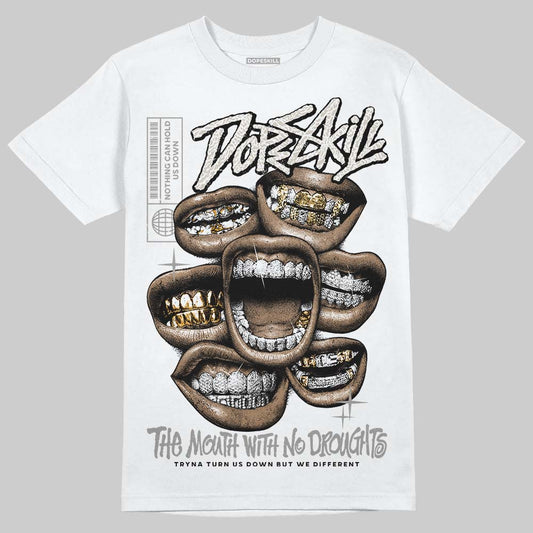 Jordan 3 Retro Pure Money DopeSkill T-Shirt The Mouth With No Droughts Graphic Streetwear - White