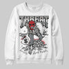 Jordan 9 Cool Grey DopeSkill Sweatshirt Threat Graphic Streetwear - WHite