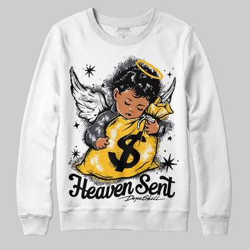 Jordan 3 Retro Black Cat DopeSkill Sweatshirt Heaven Sent Graphic Streetwear - White