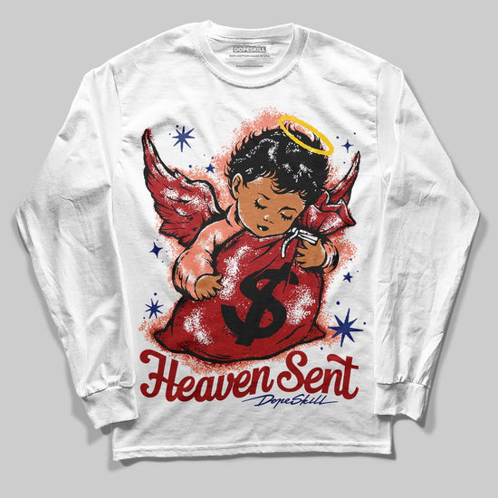 Jordan 1 High OG Rare Air “Cinnabar” DopeSkill Long Sleeve T-Shirt Heaven Sent Graphic Streetwear - White