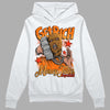 Orange, Black & White Sneakers DopeSkill Hoodie Sweatshirt Get Rich Graphic Streetwear - White 