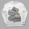 Jordan 4 Retro Frozen Moments DopeSkill Long Sleeve T-Shirt Bear Steals Sneaker Graphic Streetwear - White 