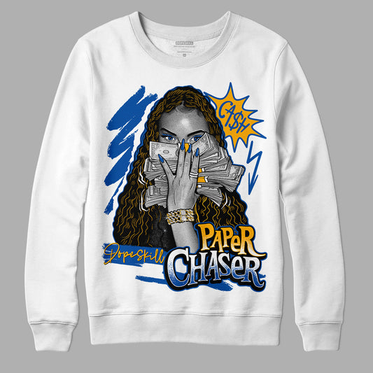 Dunk Blue Jay and University Gold DopeSkill Sweatshirt NPC Graphic Streetwear - White