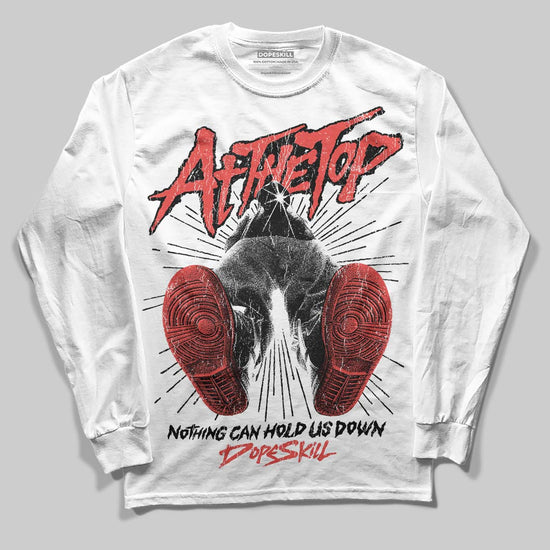 Red Sneakers DopeSkill Long Sleeve T-Shirt Nothing Can Hold US Down Graphic Streetwear - White