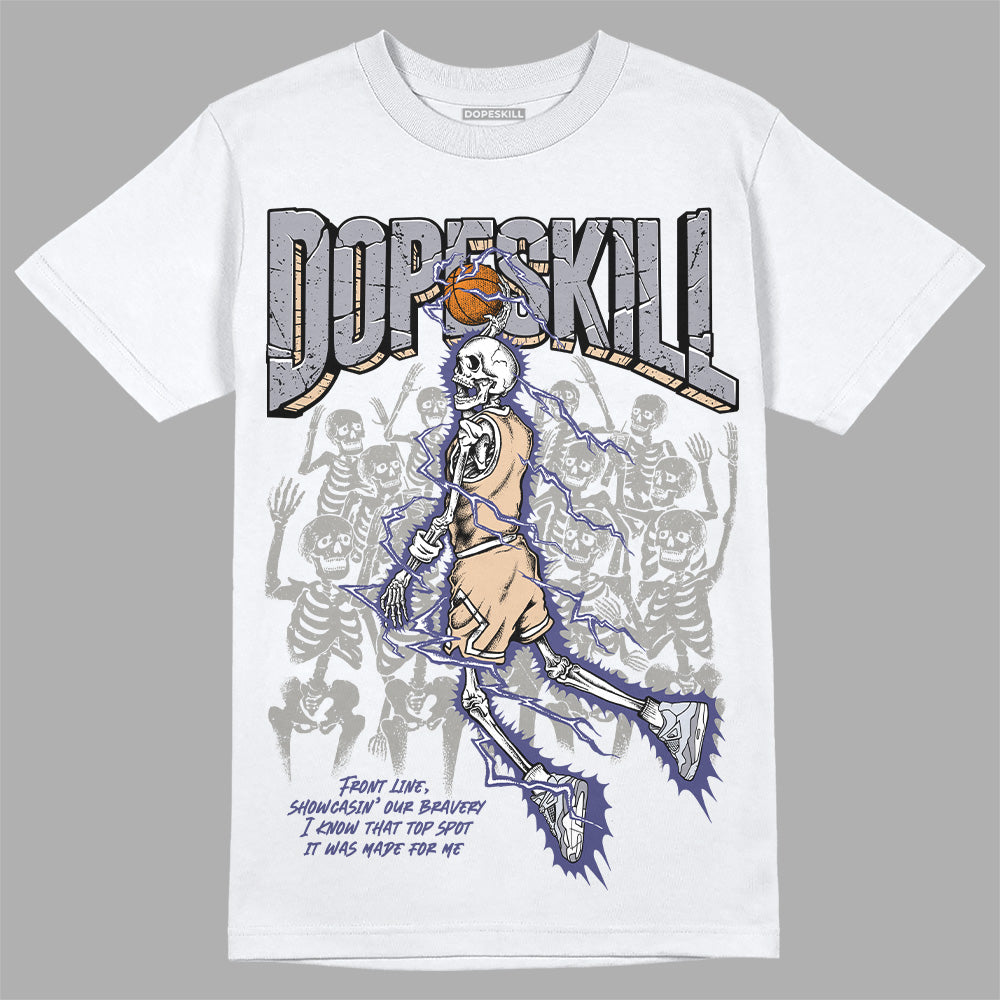 Jordan 4 Retro Frozen Moments DopeSkill T-Shirt Thunder Dunk Graphic Streetwear - White 