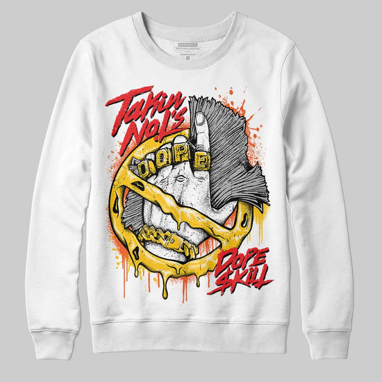 Yellow Sneakers DopeSkill Sweatshirt Takin No L's Graphic Streetwear - White