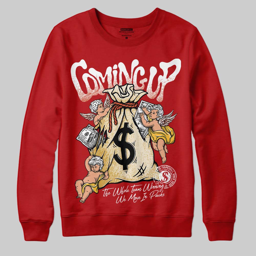 Nigel Sylvester x Air Jordan 4 ‘Brick by Brick’ DopeSkill Sweatshirt Money Bag Coming Up Graphic Streetwear - Red