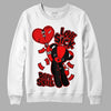 Jordan 1 Retro High OG "Satin Bred" DopeSkill Sweatshirt Love Sick Graphic Streetwear - White