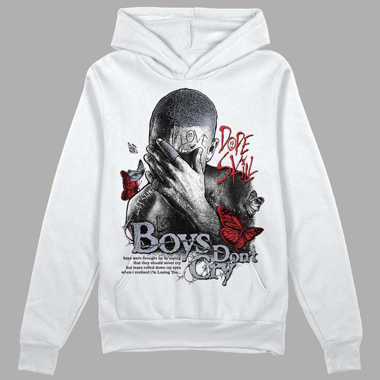 Jordan 4 “Bred Reimagined” DopeSkill Hoodie Sweatshirt Boys Don't Cry Graphic Streetwear - White