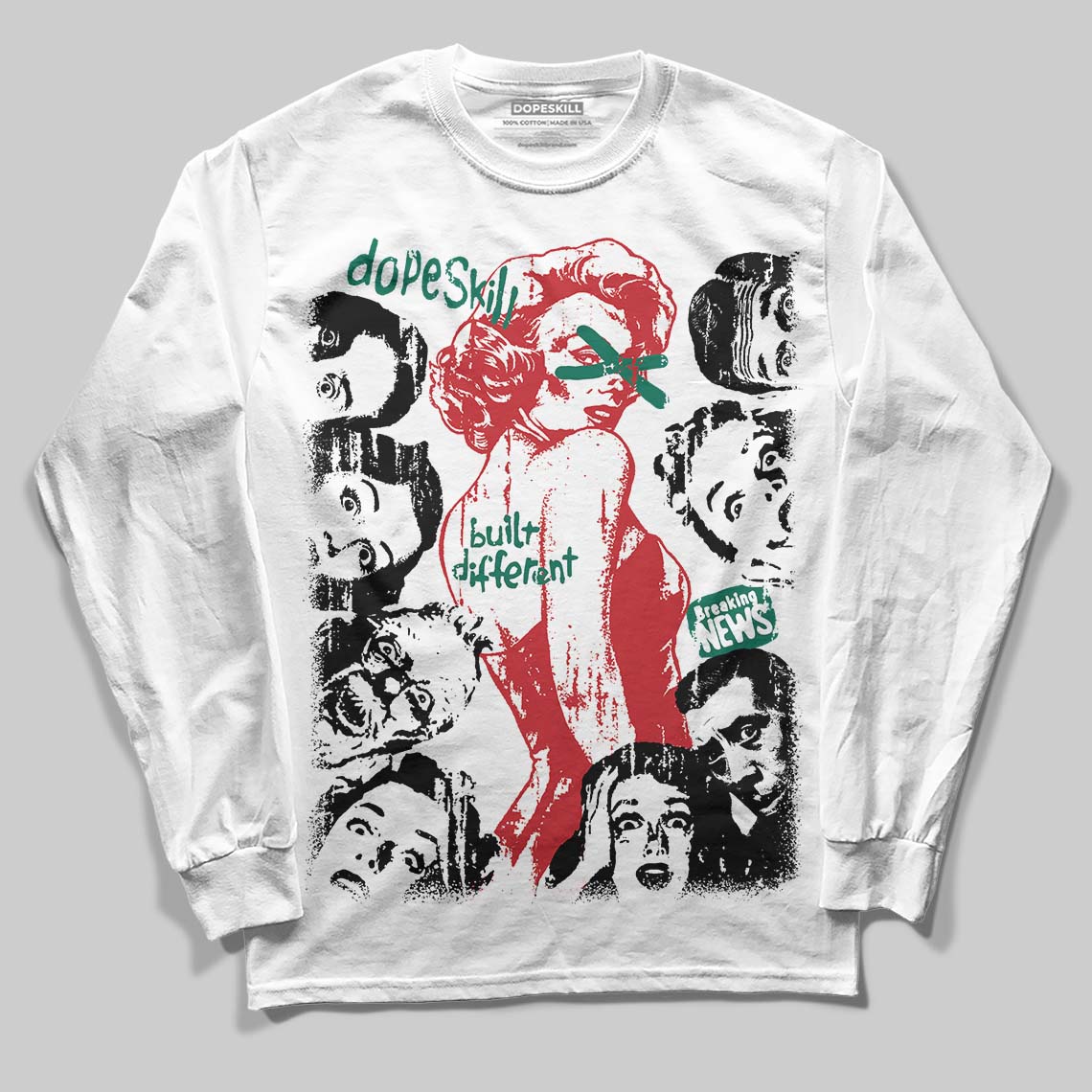 Jordan 3 Mexico 'El Vuelo' DopeSkill T-Shirt Long Sleeve T-Shirt Built Different Graphic Streetwear - White