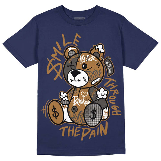 Dunk Low Premium "Tweed Corduroy" DopeSkill Navy T-shirt Smile Through The Pain Graphic Streetwear