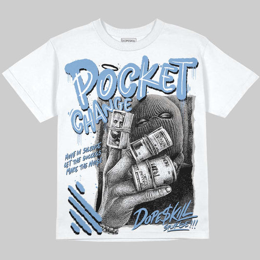 Jordan 5 Retro University Blue DopeSkill Oversize Print T-Shirt Pocket Change Graphic Streetwear