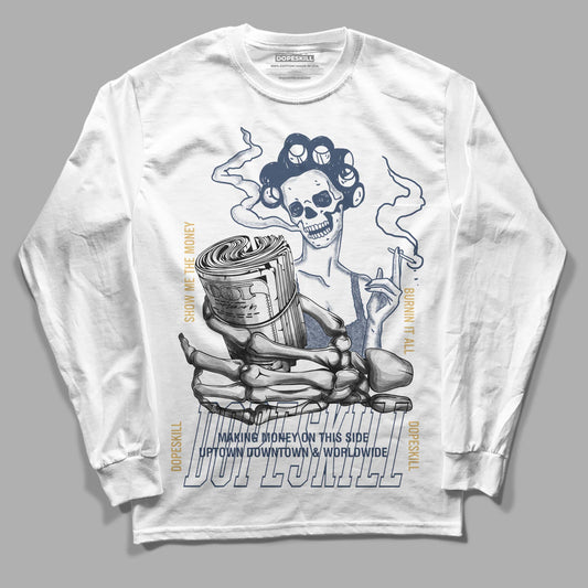 A Ma Maniere x Jordan 5 Dawn “Photon Dust” DopeSkill Long Sleeve T-Shirt Show Me The Money Graphic Streetwear - White