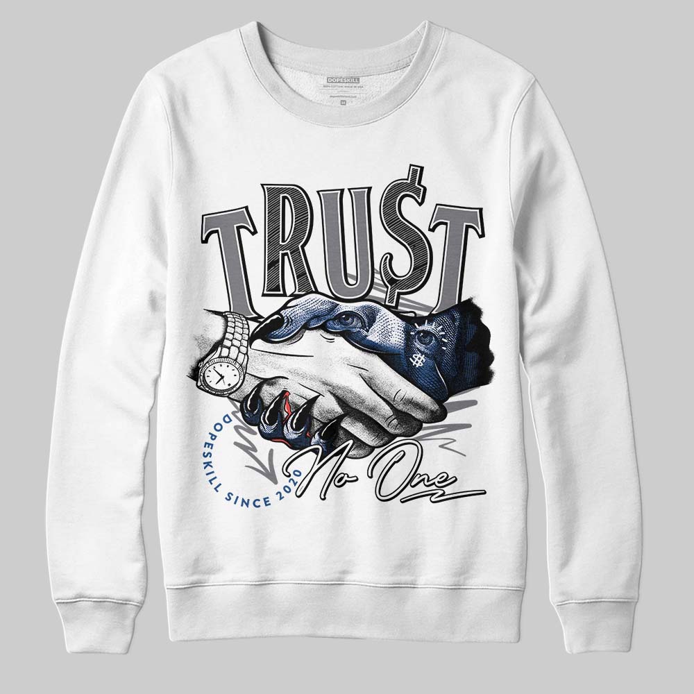 Jordan 9 Retro 'Flint Grey' 2026 DopeSkill Sweatshirt Trust No One Graphic Streetwear - White