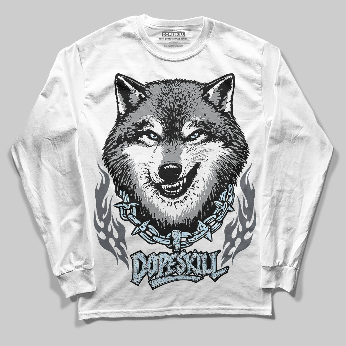 Jordan 5 Retro Wolf Grey (2026) DopeSkill Long Sleeve T-Shirt Wolf Grey Graphic Streetwear - White 
