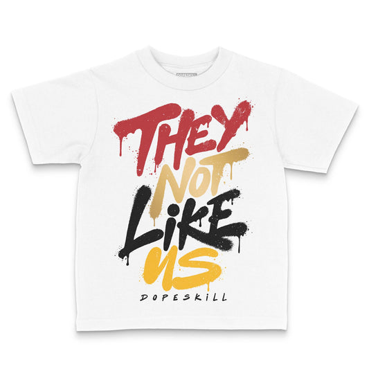 Jordan 12 Retro 'Taxi' 2025 DopeSkill Toddler Kids T-shirt They Not Like Us Graphic Streetwear - White
