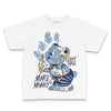 University Blue Sneakers DopeSkill Toddler Kids T-shirt Make Money Graphic Streetwear - White 
