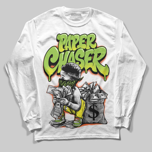 Neon Green Sneakers DopeSkill Long Sleeve T-Shirt Paper Chaser Boy Graphic Streetwear - White
