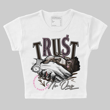 Jordan 11 Retro Neapolitan DopeSkill Women's Crop Top Trust No One Graphic Streetwear