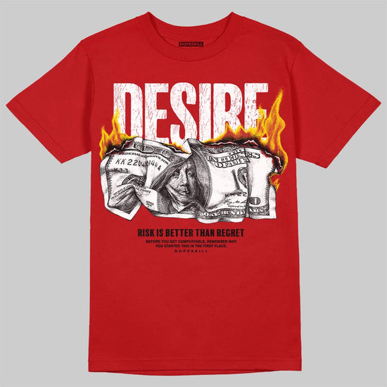 Jordan 4 Retro Toro Bravo DopeSkill T-Shirt Desire Graphic Streetwear - Red