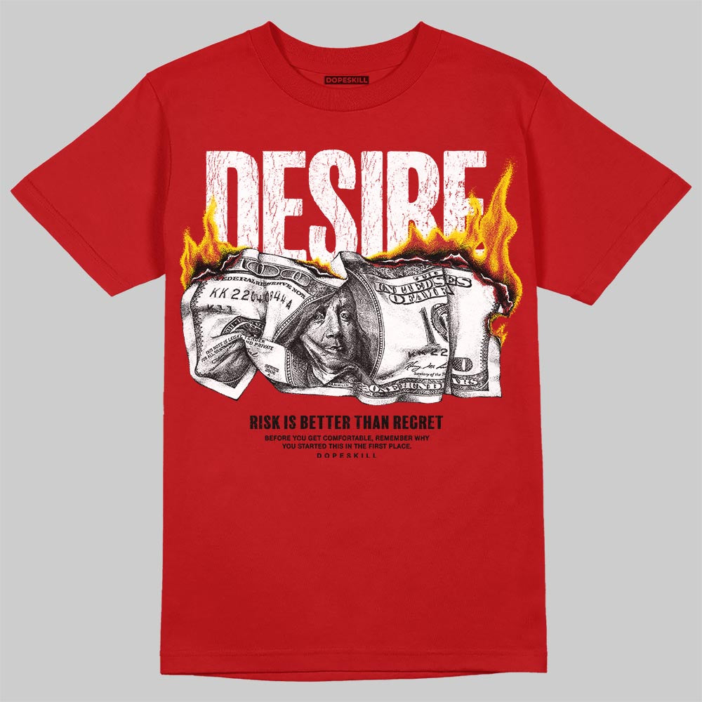 Jordan 4 Retro Toro Bravo DopeSkill T-Shirt Desire Graphic Streetwear - Red