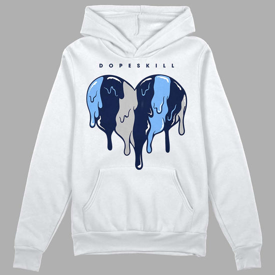 Jordan 5 Midnight Navy DopeSkill Hoodie Sweatshirt Slime Drip Heart Graphic Streetwear