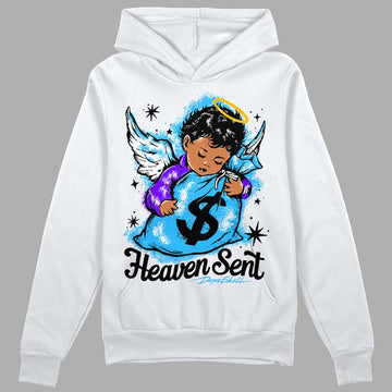 Jordan 1 High Retro OG “University Blue” DopeSkill Hoodie Sweatshirt Heaven Sent Graphic Streetwear - White