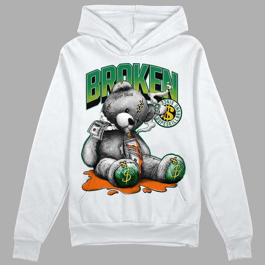 Green Sneakers DopeSkill Hoodie Sweatshirt Sick Bear Graphic Streetwear - White 