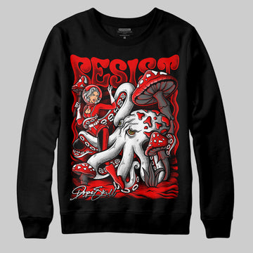 Jordan 9 Chile Red DopeSkill Sweatshirt Resist Graphic Streetwear - Black