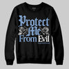 Jordan 4 WMNS 'Forget Me Not' DopeSkill Sweatshirt Protect Me From Evil Graphic Streetwear - Black