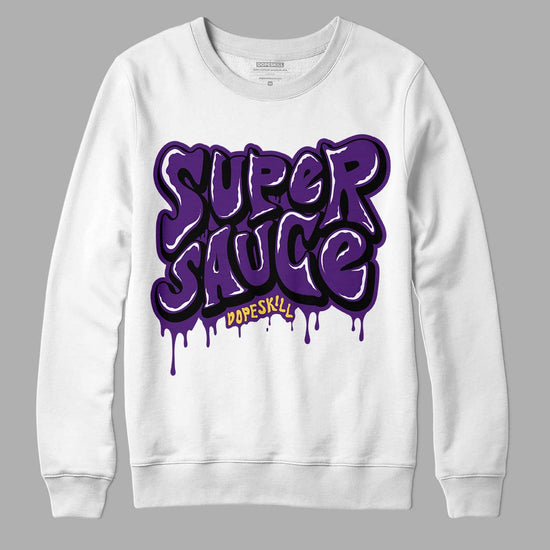 Jordan 12 “Field Purple” DopeSkill Sweatshirt Super Sauce Graphic Streetwear - White