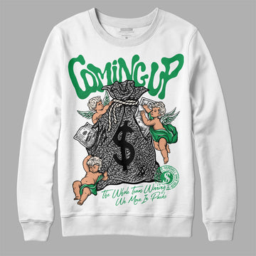 Jordan 3 “Lucky Green” DopeSkill Sweatshirt Money Bag Coming Up Graphic Streetwear - White 