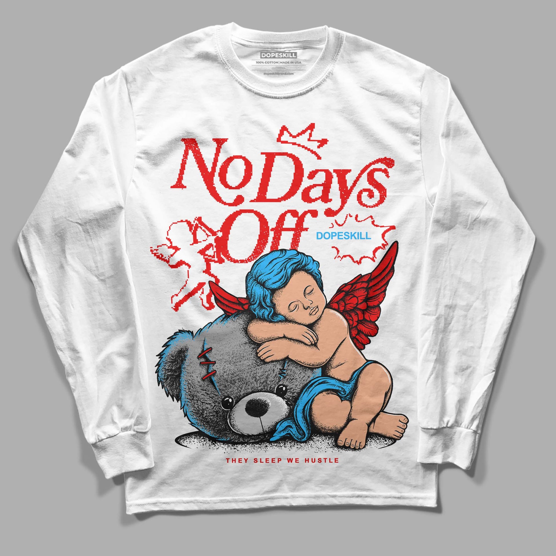 Jordan 12 “Cherry” DopeSkill Long Sleeve T-Shirt New No Days Off Graphic Streetwear - White