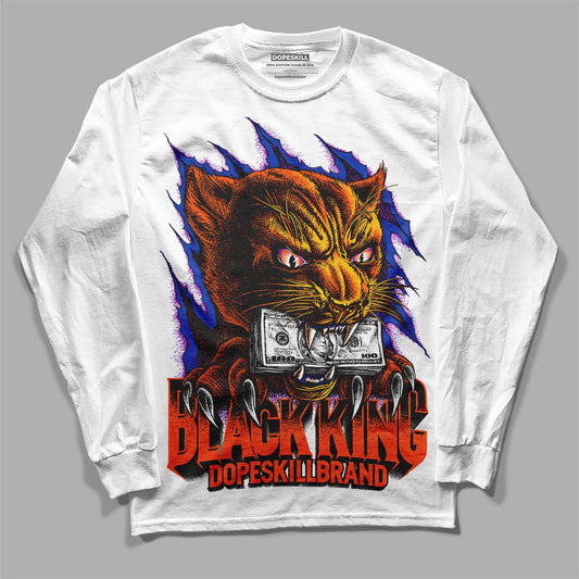 Dunk Low Futura Orange Blaze DopeSkill Long Sleeve T-Shirt Black King Graphic Streetwear - White