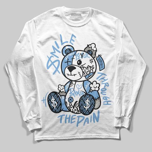 Jordan 12 Retro 'Melo' DopeSkill Long Sleeve T-Shirt Smile Through The Pain Graphic Streetwear - White
