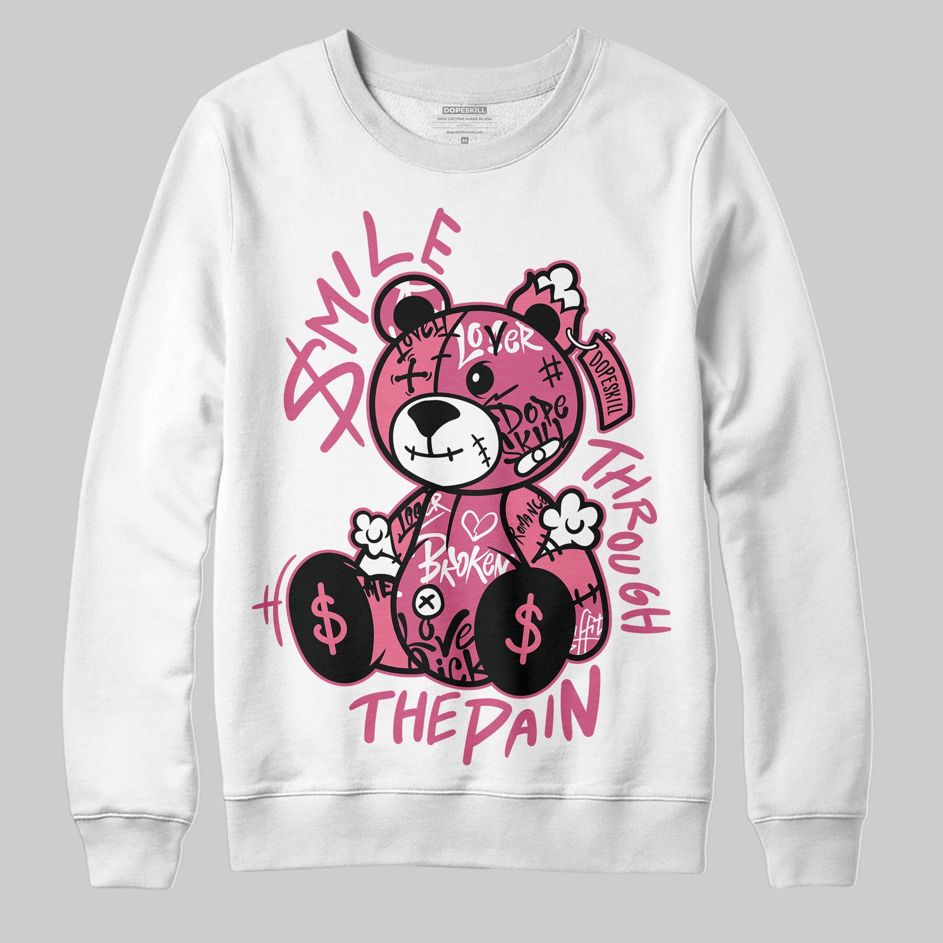 Diesel Pink S - Serendipity Pro-X1 Trainers DopeSkill Sweatshirt Smile Through The Pain Graphic Streetwear - White