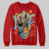 Red Sneakers DopeSkill Sweatshirt Love Shot Graphic Streetwear - Red