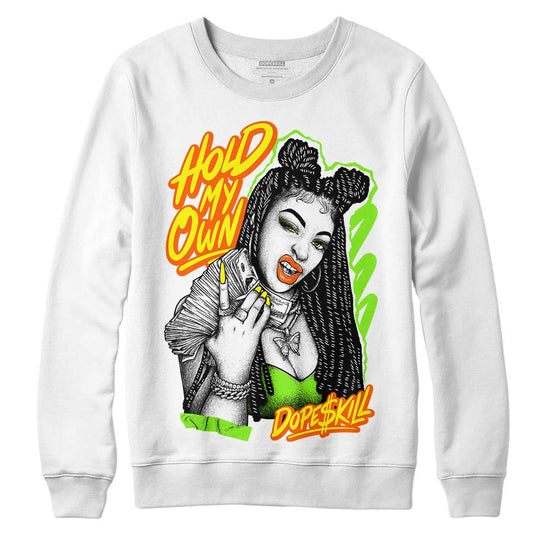 Neon Green Sneakers DopeSkill Sweatshirt New H.M.O Graphic Streetwear - White