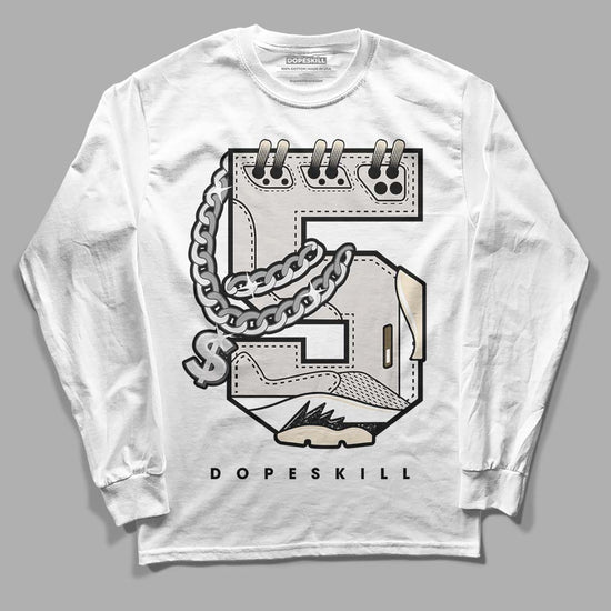 Jordan 5 SE “Sail” DopeSkill Long Sleeve T-Shirt No.5 Graphic Streetwear - White