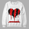 Jordan 1 Retro High OG "Satin Bred" DopeSkill Sweatshirt Juneteenth Heart Graphic Streetwear - White