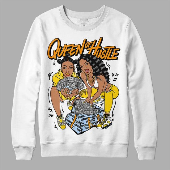 Jordan 6 “Yellow Ochre” DopeSkill Sweatshirt Queen Of Hustle Graphic Streetwear - White