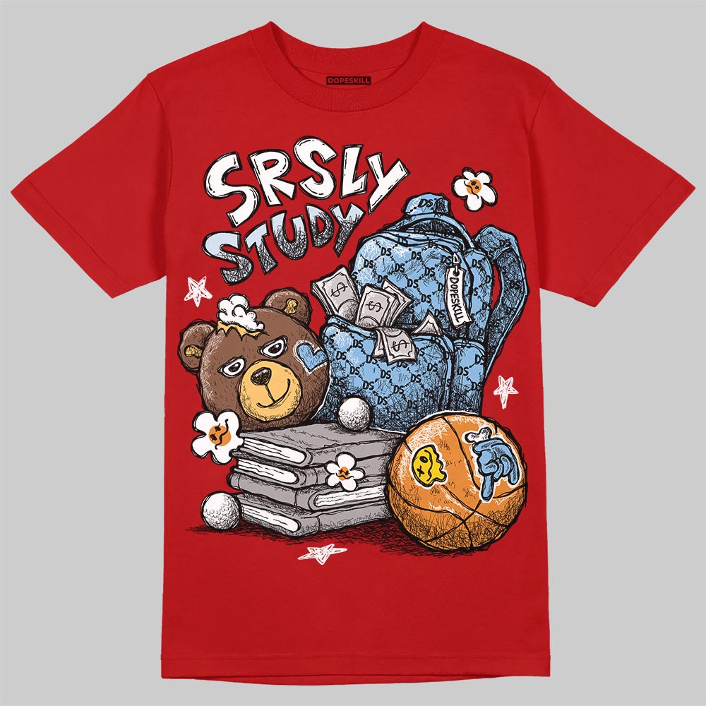Jordan 11 Retro Cherry DopeSkill T-Shirt SRSLY Study Graphic Streetwear - Red