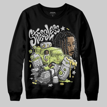 Jordan 4 GS “Light Lemon Twist” DopeSkill Sweatshirt Stressless Graphic Streetwear - Black
